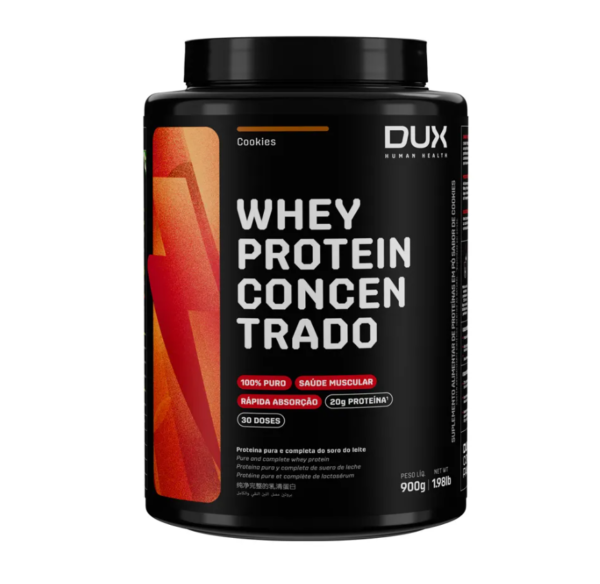 Whey Protein Concentrado Dux 900g Sabor Baunilha