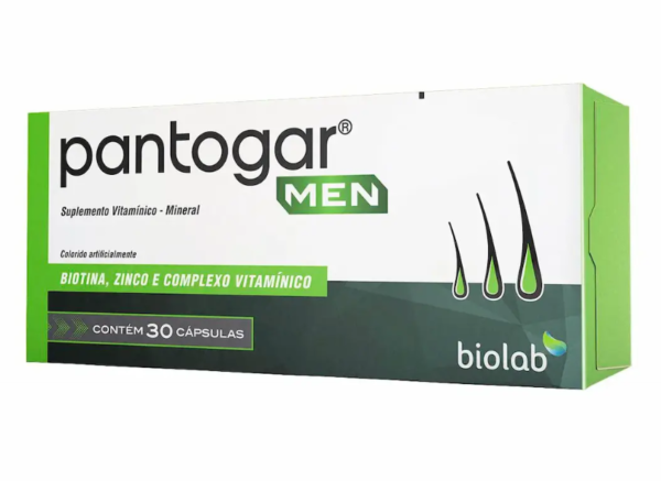 Polivitamínico Pantogar Men com 30 Cápsulas