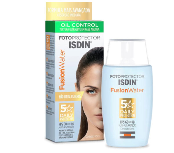 Protetor Solar Facial FPS60 Isdin Fusion Water 50ml