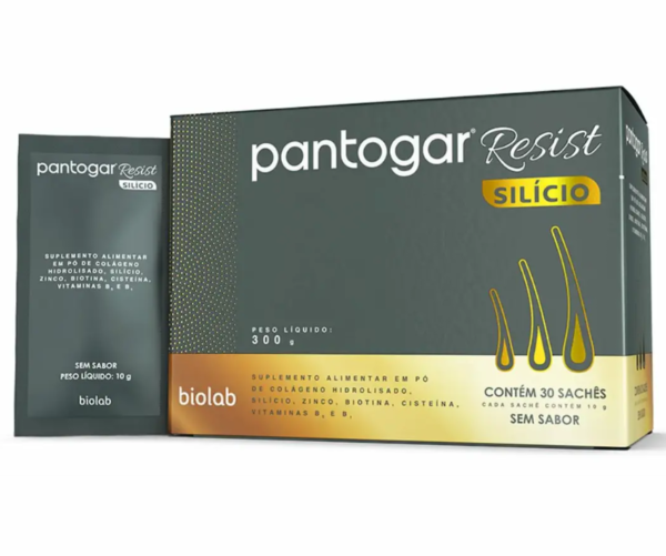 Pantogar Resist Silicio sem sabor 30 Saches de 10g
